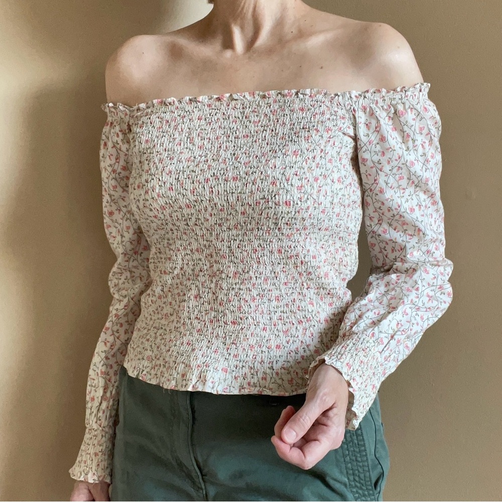Floral Off the Shoulder Women's Top